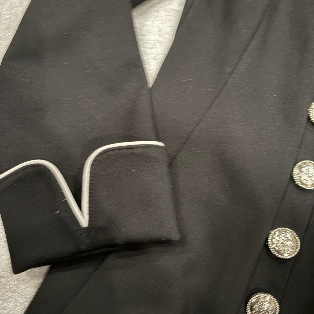 Joseph Ribkoff #183355 Woman's Black Military-Look Zip-Front Jacket - Picture 7 of 13